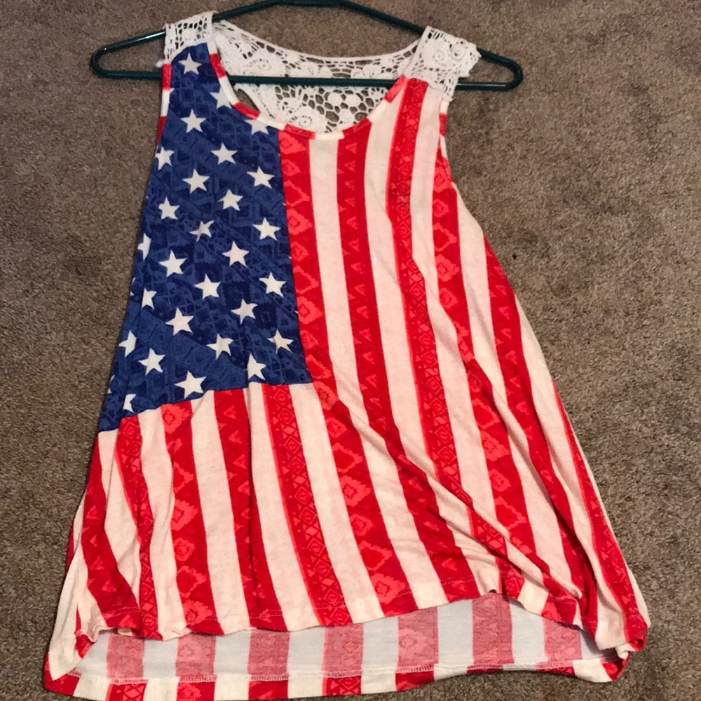 American flag tank top
